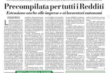 Cattura Precompilata Per Tutti I Redditi: Estensione anche alle imprese e ai lavoratori autonomi.
